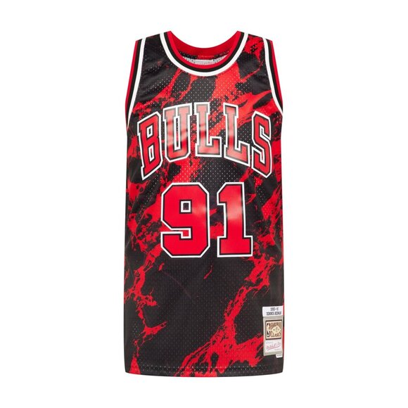 NWT Mitchell & Ness Mens Dennis Rodman Mitchell & Ness Bulls Marble Jersey - Men - Picture 1 of 1
